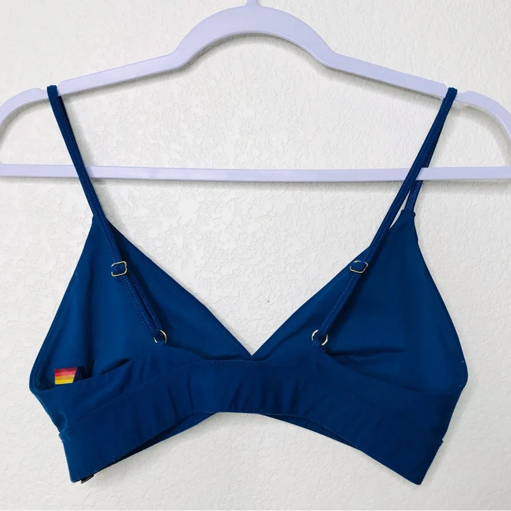AVIATOR NATION Triangle Adjustable Sports Bra Royal Blue - Picture 9 of 14